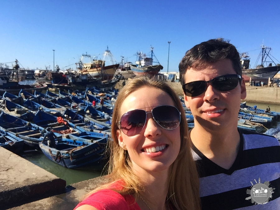 Essaouira - Gisella e Fernando no porto dos pescadores