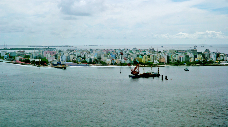 Vista da menor capital do mundo Malé