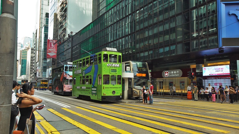 Hong Kong - Transporte público tem Bondes espalhados pela cidade